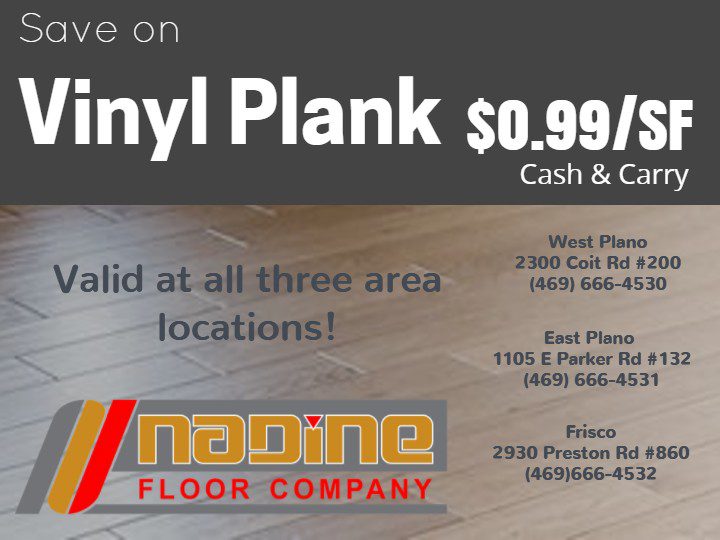 Vinyl flooring promotional offer