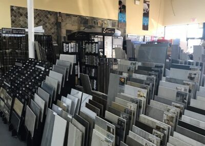 Assorted Gray Toned Vinyl Flooring Designs Section In The Store