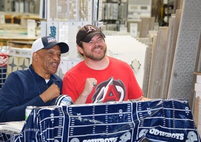 Cowboys Drew Pearson Posing With A Male Fan