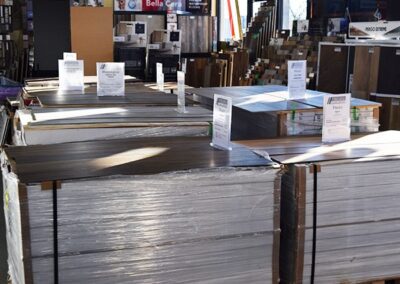 Dark Toned Vinyl Sheets Display In The Store