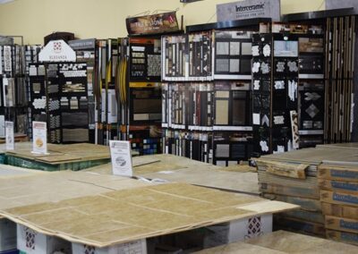 Decorative Ceramic Tiles Collection Display Section In The Store