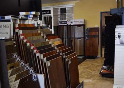 Hardwood Samples Display Section In The Store