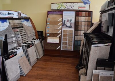 Varieties Plush Carpet Collection Samples In The Store