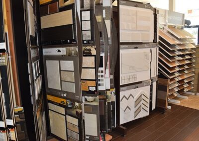 Vinyl & Tile Products Racks In The Store