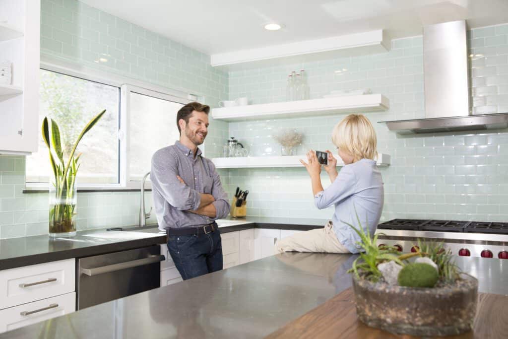 Storage Solutions with Nadine Floors Maximizing Space in Small Kitchen Remodeling in Allen