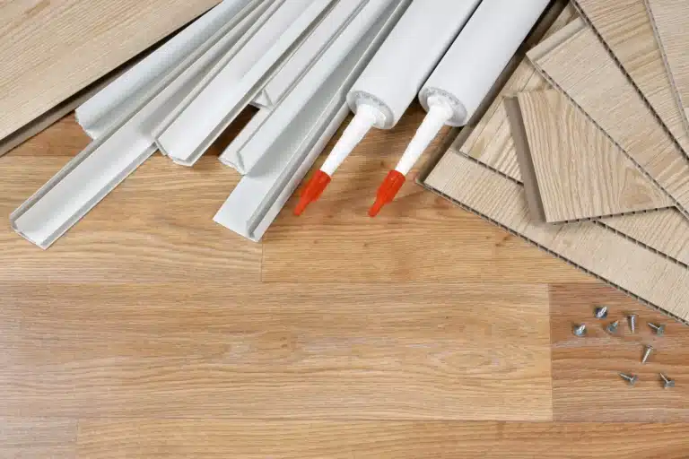 Waterproof vinyl plank flooring for laundry rooms