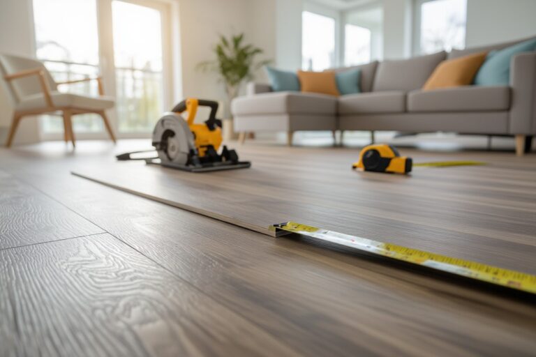 Waterproof LVP flooring installation in a Plano home